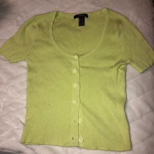 Forever 21 green cardigan